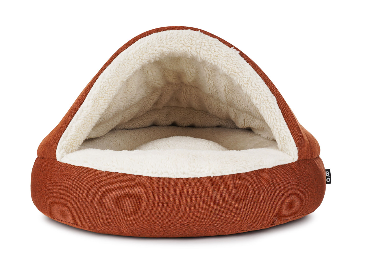 Orthopädische Hundehöhle 'Shell' – Kuscheliges Hundebett In Creme, Größe 95x55 Cm, Mit Visco-Füllung & Abnehmbarem Bezug